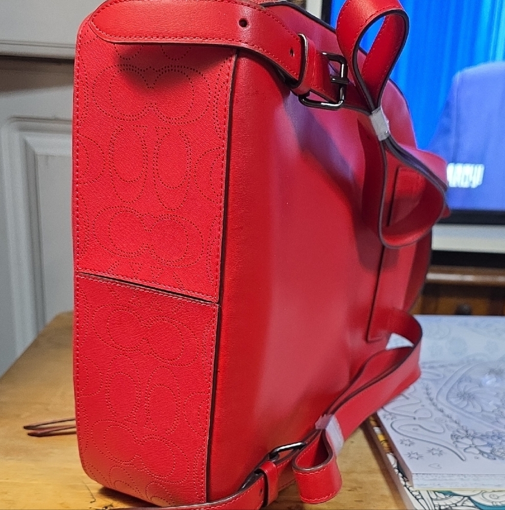 Coach Red Backpack - Picture 5 of 7